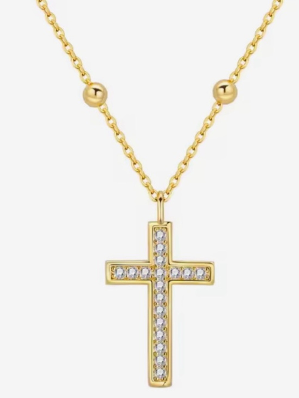 New .925  and 18k Gold Cross